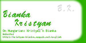 bianka kristyan business card